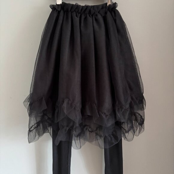 Girl's Black Tutu + Tights - Picture 7 of 10